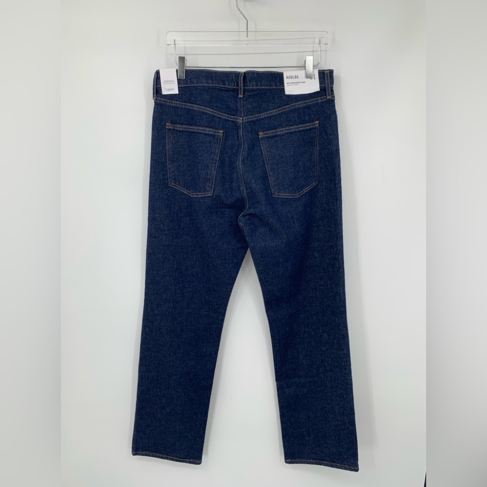 Agolde 90s Pinch Waist long jeans denim Reissue dark button fly high rise new 31 - Picture 5 of 7